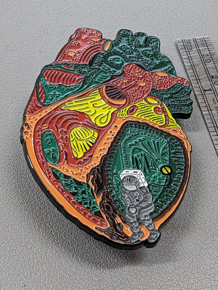 Astronaut Heart Enamel Pin "Rusted Soul" Edition of 25 Official