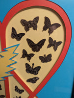 Custom Framed Copper Dead Butterfly Set