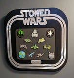 Stoned Wars Framed Pin Set + Bonus Trading Cards (1 signed by Emek)