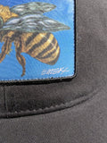 Endangered Bee Cotton Twill Dad Hat Signed by EMEK | Edition of 45 + Bonus Sticker