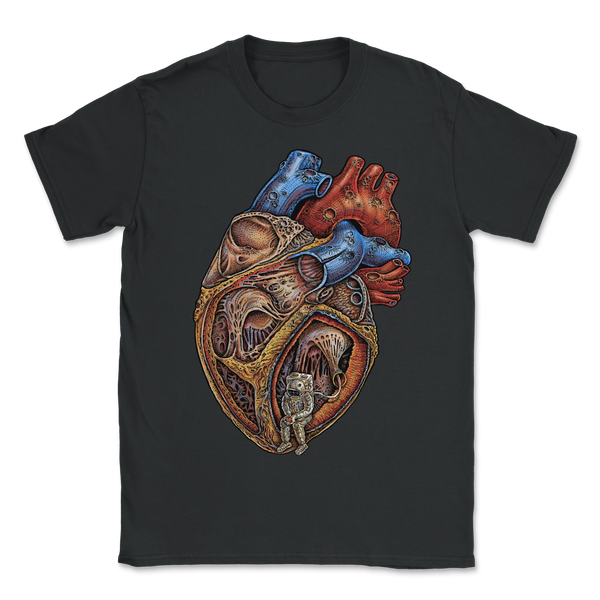 Astronaut Heart - Unisex T-Shirt - Black