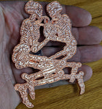 Copper Metal Eternal Embrace Enamel Pin