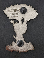 Peace Tree Silver Metal Pin