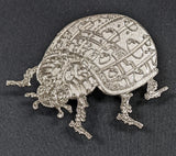 Ladybug Silver Metal Pin